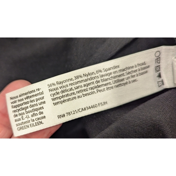 Eileen Fisher Black Flat Front Pull On Pants Size Medium - Picture 5 of 6